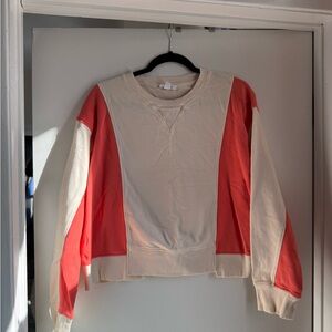 Evereve Cream and Coral Women's Sweatshirt